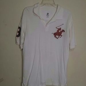 Short Sleeve White Polo